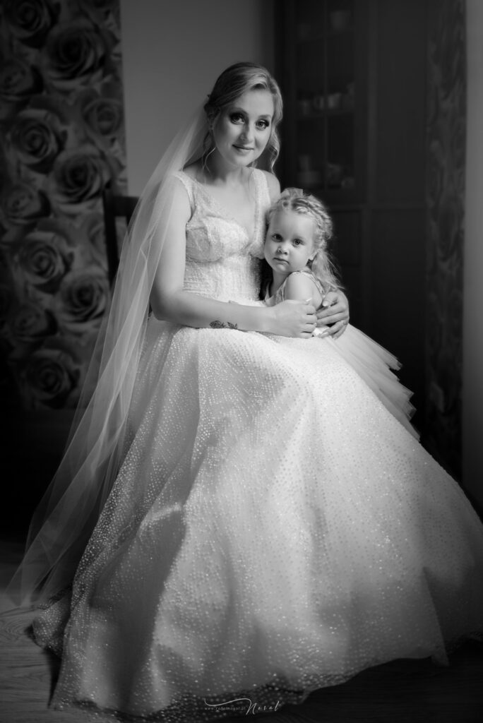 czarno-biała fotografia ślubna